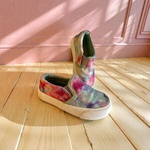 Colorful Tie-Dye Kids Slip-On Shoes
